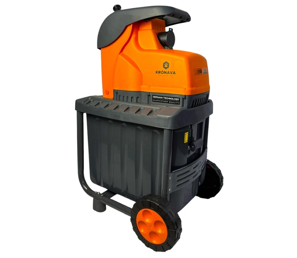Tocător electric de crengi KRONAVA LSB2509, 2500 W, Ø40 mm, cuțite, colector 50 L